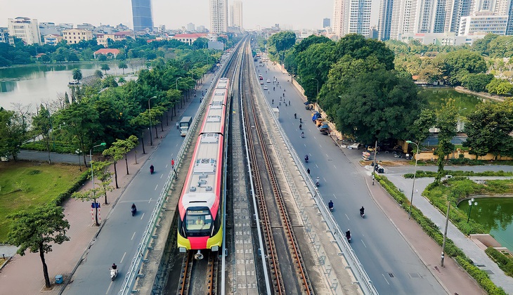 Đoạn trên cao của dự án metro Nhổn - ga Hà Nội đã được cấp chứng nhận an toàn hệ thống - Ảnh: MRB