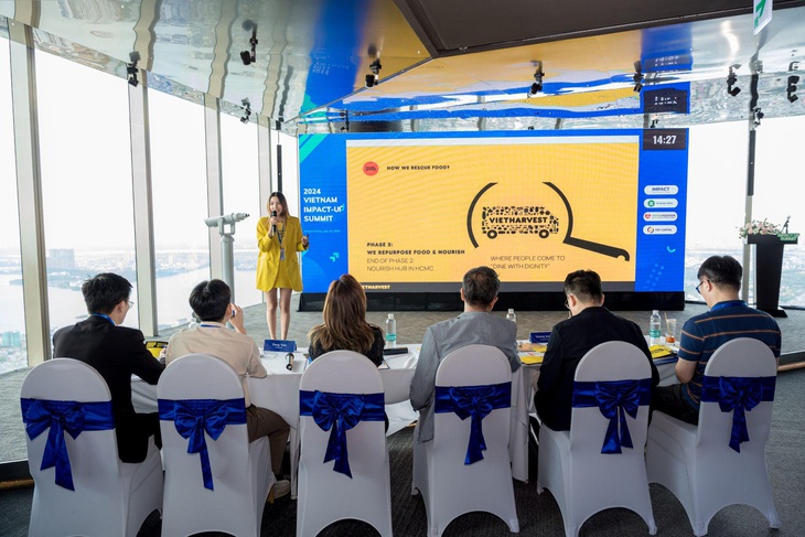 Vietnam Impact-Up Summit 2024 trao thưởng cho 6 doanh nghiệp xuất sắc- Ảnh 2. Thuyết trình về ý tưởng kinh doanh