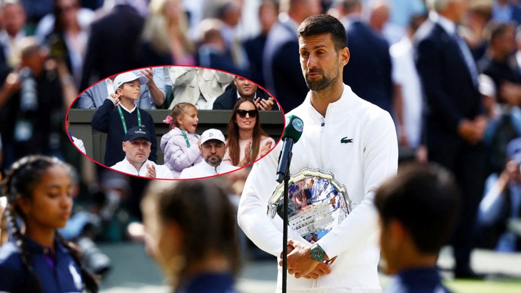 Novak Djokovic cảm ơn vợ con luôn ở bên ủng hộ mình tại Wimbledon 2024