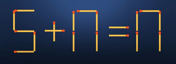 Thử tài IQ: Di chuyển một que diêm để 7-2=1 thành phép tính đúng- Ảnh 5. Thử tài IQ: Di chuyển một que diêm để 7-2=1 thành phép tính đúng- Ảnh 5.