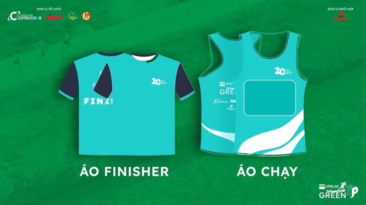 Bộ áo chạy "xanh" tại giải chạy GreenUP Marathon - Long An Half Marathon 2024