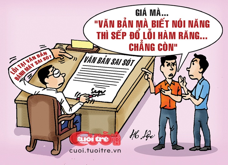 Văn bản mà biết nói năng... - Tranh: Hữu Lộc 