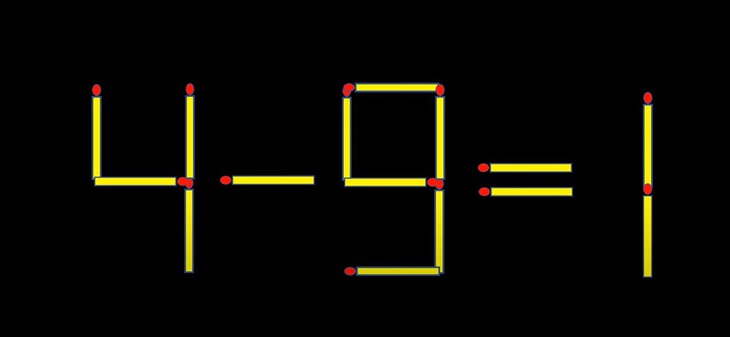 Thử tài IQ: Di chuyển một que diêm để 1-6=5 thành phép tính đúng- Ảnh 5. Thử tài IQ: Di chuyển một que diêm để 1-6=5 thành phép tính đúng- Ảnh 5.