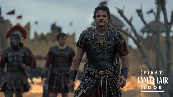 Tạo hình của Pedro Pascal trong Gladiator 2 - Ảnh: Vanity Fair