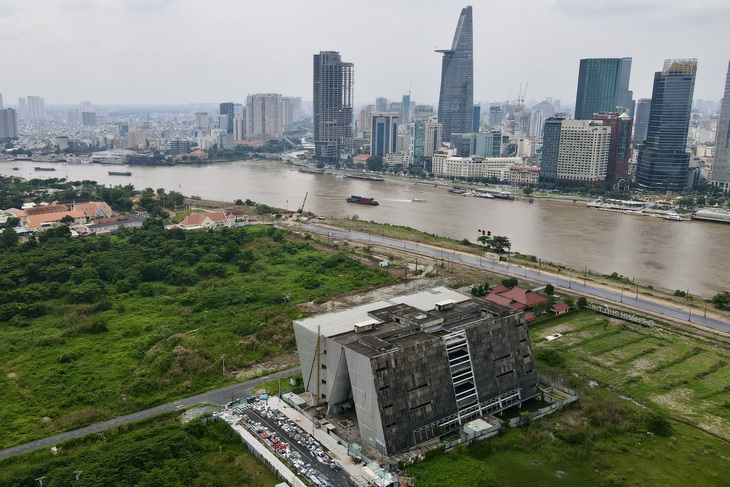 Trung tâm triển lãm quy hoạch TP trong khu đô thị Thủ Thiêm -  Ảnh: PHƯƠNG NHI