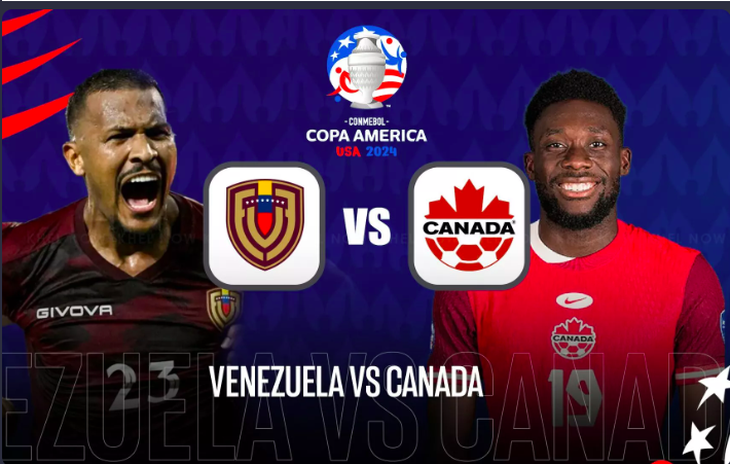 Máy tính dự đoán đội tuyển Venezuela sẽ đánh bại Canada trên chấm luân lưu ở tứ kết Copa America 2024 - Ảnh: KHELNOW