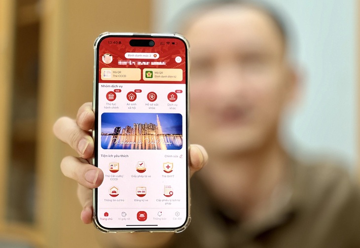 Ảnh ứng dụng VNeID - Ảnh: NAM TRẦN