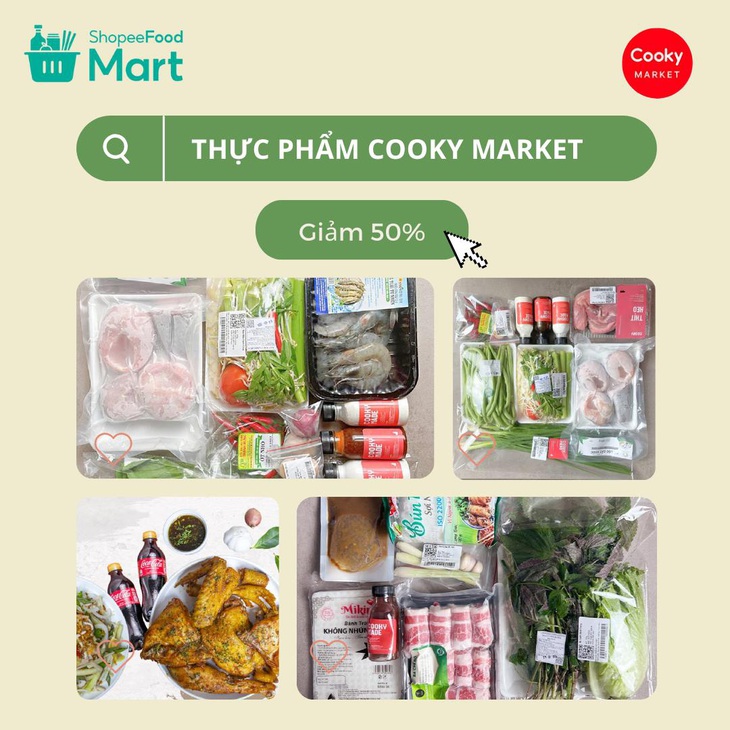 Đại tiệc món ngon giảm đến 50% đang diễn ra tại gian hàng của Cooky Market