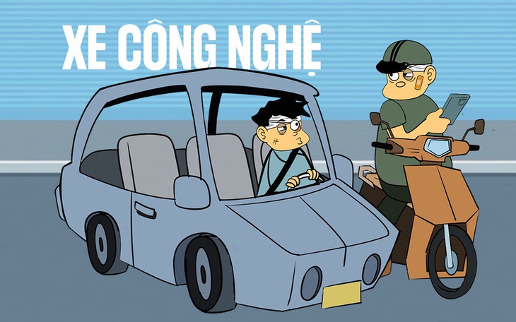 Xe công nghệ chờ dài cổ, khách cứ ung dung thong thả - Ảnh 4.