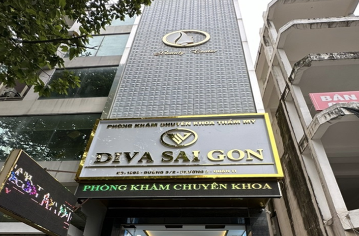 Phòng khám thẩm mỹ Diva Sài Gòn (số 1390 đường 3 Tháng 2, quận 11, TP.HCM) đã trốn tránh trách nhiệm về sự cố khách hàng bị sốc phản vệ sau “thẩm mỹ vùng kín” - Ảnh: Sở Y tế TP.HCM cung cấp