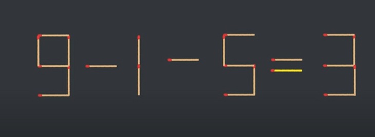 Thử tài IQ: Di chuyển hai que diêm để 5+7=1+9 thành phép tính đúng- Ảnh 6.