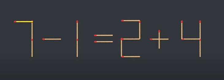 Thử tài IQ: Di chuyển hai que diêm để 1+1=2+4 thành phép tính đúng- Ảnh 2.