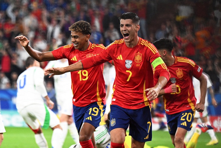 Alvaro Morata (số 7) muốn chia tay tuyển Tây Ban Nha sau Euro 2024 vì 