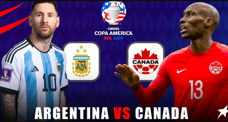 Máy tính dự đoán đội tuyển Argentina sẽ đánh bại Canada trên chấm luân lưu ở tứ kết Copa America 2024 - Ảnh: KHELNOW