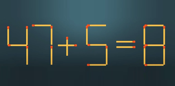 Thử tài IQ: Di chuyển một que diêm để 73+4=11 thành phép tính đúng- Ảnh 5. Thử tài IQ: Di chuyển một que diêm để 73+4=11 thành phép tính đúng- Ảnh 5.