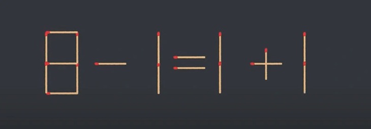 Thử tài IQ: Di chuyển một que diêm để 1-0=9-1 thành phép tính đúng- Ảnh 5.