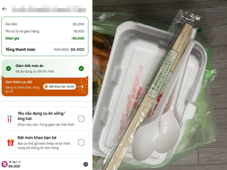 Khách không chọn, nhưng đặt phần đồ ăn nào cũng có sẵn muỗng nhựa - Ảnh 2.