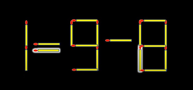 Thử tài IQ: Di chuyển hai que diêm để 1+9=9 thành phép tính đúng - Ảnh 1.