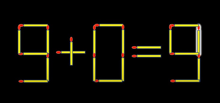 Thử tài IQ: Di chuyển hai que diêm để 1+9=9 thành phép tính đúng - Ảnh 1.