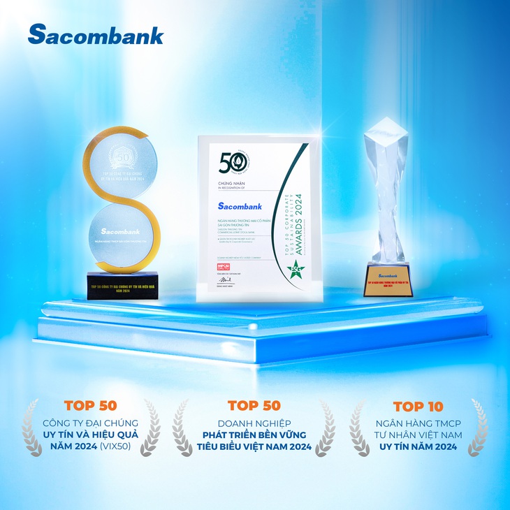 Sacombank đạt vị trí cao trong nhiều bảng xếp hạng - Ảnh: Sacombank