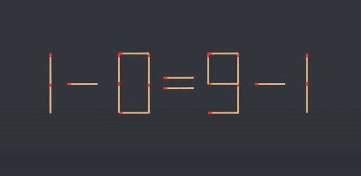 Thử tài IQ: Di chuyển một que diêm để 0+9=8 thành phép tính đúng- Ảnh 5. Thử tài IQ: Di chuyển một que diêm để 0+9=8 thành phép tính đúng- Ảnh 5.