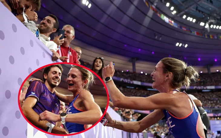 Nữ VĐV Pháp ở Olympic cầu hôn bạn trai sau khi phá kỷ lục châu Âu