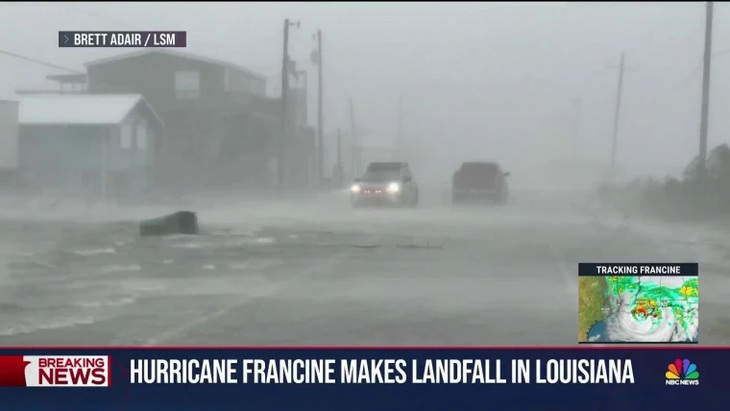 Bão Francine đổ bộ Mỹ, tàn phá bang Louisiana - Ảnh 1.