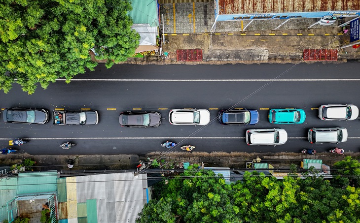 ‘Né’ cầu Long Thành trong thời gian sửa chữa, xe vẫn kẹt cứng đường vô phà Cát Lái - Ảnh 5.