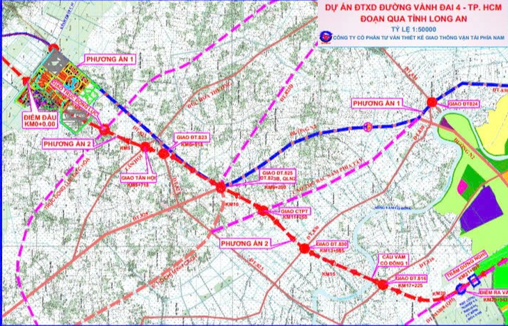Điều chỉnh thêm vành đai 4 TP.HCM, lộ diện toàn bộ hướng tuyến mới qua Long An - Ảnh 1.