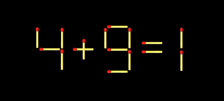 Thử tài IQ: Di chuyển một que diêm để 7+9=4 thành phép tính đúng - Ảnh 2.