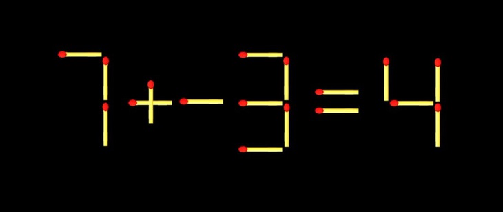 Thử tài IQ: Di chuyển một que diêm để 7+9=4 thành phép tính đúng - Ảnh 1.