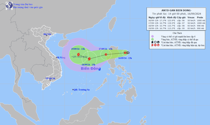 Bão số 4 có thể hình thành ngày 18-9, từ Quảng Ninh đến Bình Thuận phải theo sát diễn biến - Ảnh 1.