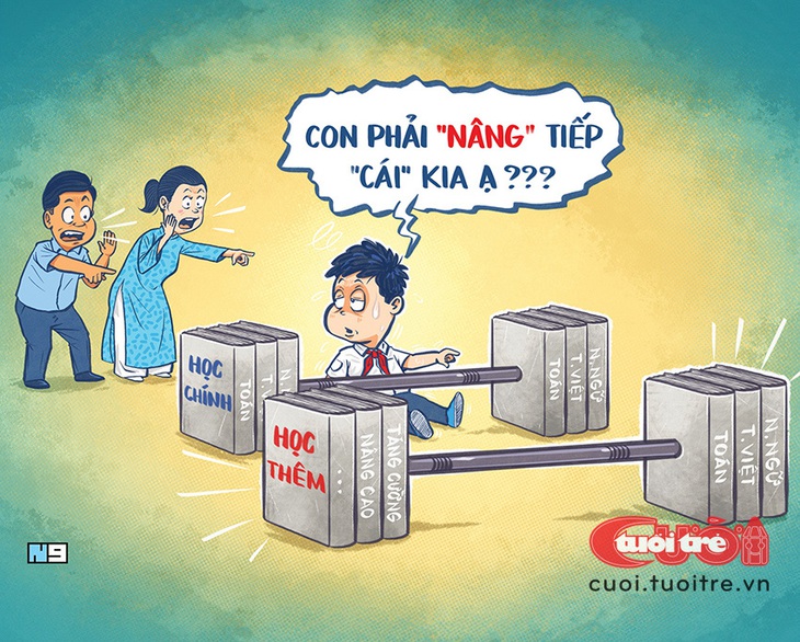 Học thêm là chính, học chính chỉ là phụ thôi con ạ - Ảnh 1.