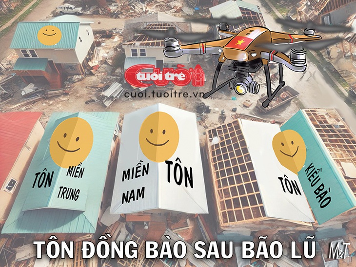 'Tôn đồng bào' sau bão lũ - Ảnh 1.