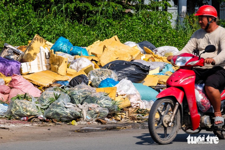 'Núi' rác trong khu công nghiệp Tân Bình 'chạy' từ chỗ này sang chỗ khác - Ảnh 3.