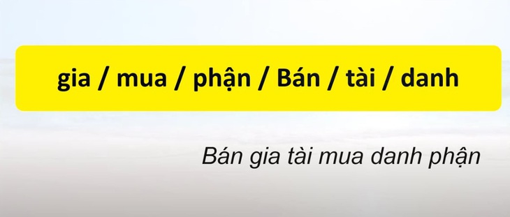 Thử tài tiếng Việt: Sắp xếp các từ sau thành câu có nghĩa (P141) - Ảnh 1.