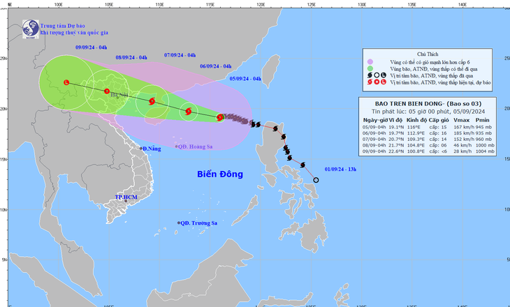 Bão số 3 mạnh lên cấp 15, giật trên cấp 17, hôm nay khả năng thành siêu bão - Ảnh 1.