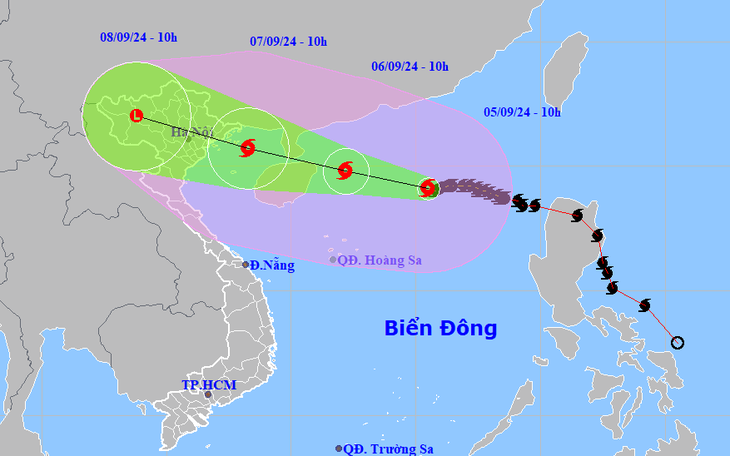 Thời tiết hôm nay 6-9: Đêm nay Bắc Bộ mưa bão; Nam Bộ mưa to - Ảnh 2.