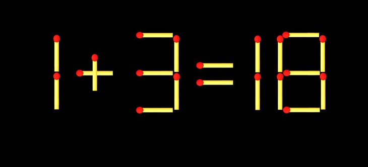 Thử tài IQ: Di chuyển một que diêm để 7+7=18 thành phép tính đúng - Ảnh 3.