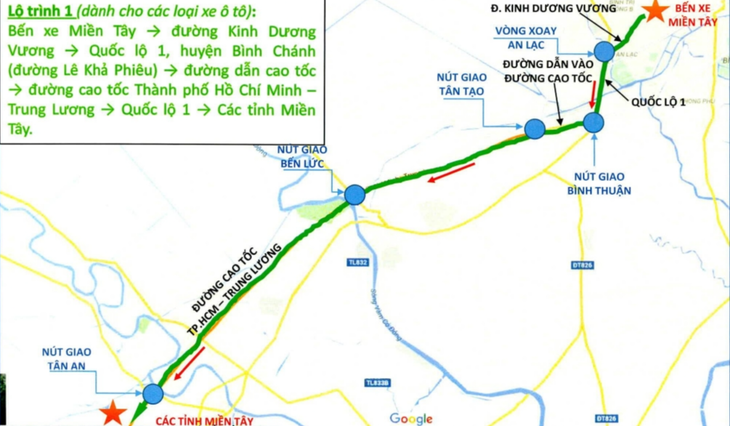 Sơ đồ đường về các tỉnh miền Tây dịp Tết, né kẹt xe qua cao tốc Bến Lức - Long Thành - Ảnh 2.