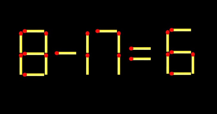 Thử tài IQ: Di chuyển một que diêm để 3-8=5 thành phép tính đúng - Ảnh 1.