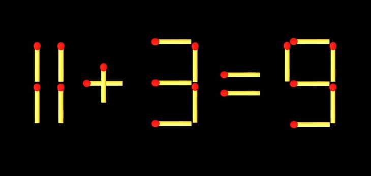 Thử tài IQ: Di chuyển một que diêm để 9+9=6 thành phép tính đúng - Ảnh 2.