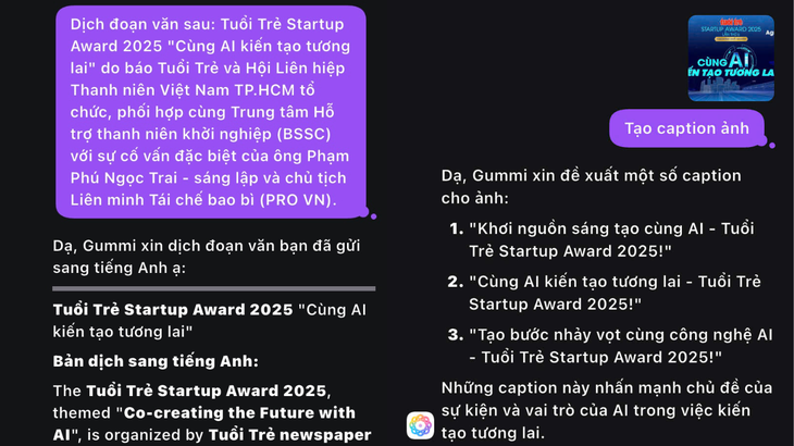Tạo caption, chọn nhạc từ ảnh và chat với AI xử lý hơn 2,9 triệu ký tự - Ảnh 5. Gummi - Ảnh 3.