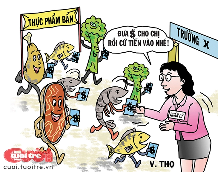 Thực phẩm bẩn 'chạy chọt' vào bữa ăn bán trú - Ảnh 1.