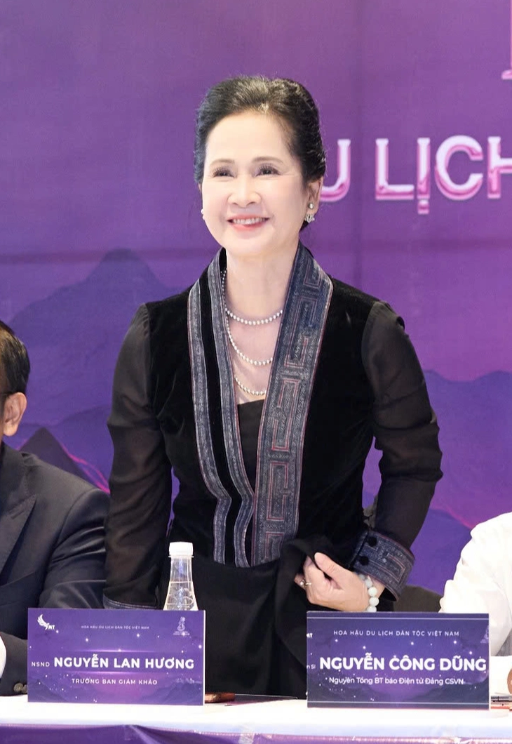 NSND Lan Hương nói hiện nay có nhiều cuộc thi nhan sắc nhưng bà thấy vẫn chưa đủ để tôn vinh vẻ đẹp - Ảnh 1. thi hoa hậu - Ảnh 1.