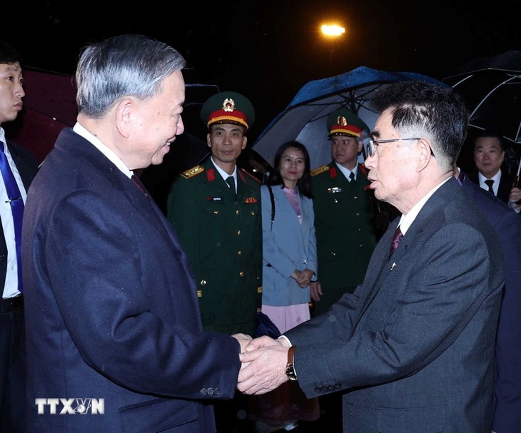 Tổng Bí thư Tô Lâm dự lễ duyệt binh của Triều Tiên, kết thúc tốt đẹp chuyến thăm - Ảnh 2.