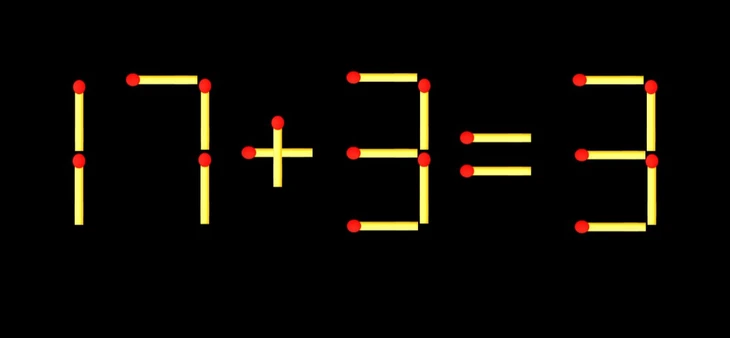 Thử tài IQ: Di chuyển một que diêm để 19+17=3 thành phép tính đúng - Ảnh 2.