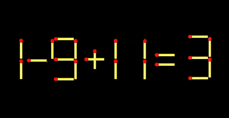 Thử tài IQ: Di chuyển một que diêm để 19+17=3 thành phép tính đúng - Ảnh 1.