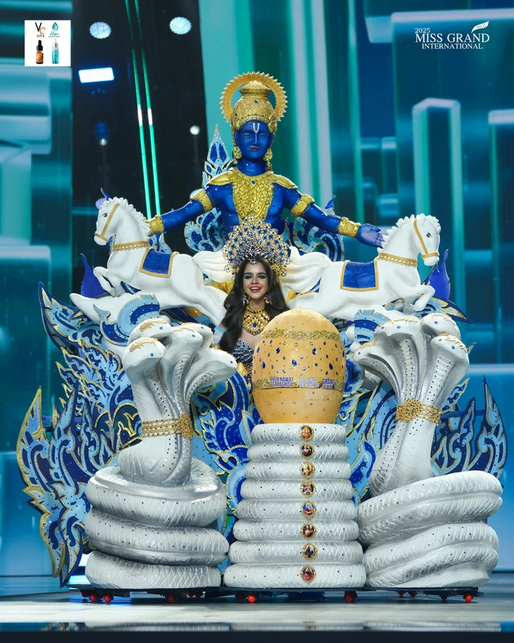 Yến Nhi lược bỏ hiệu ứng bắn pháo hoa ở phần thi trang phục dân tộc tại Miss Grand International - Ảnh 3. Miss Grand International - Ảnh 3.
