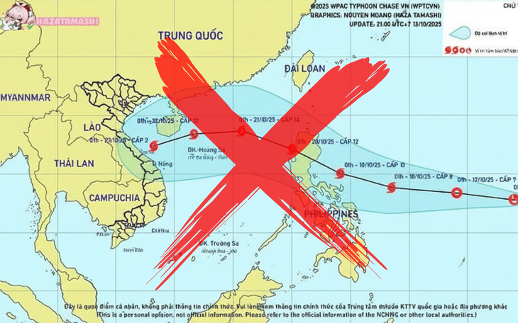 Tin dự báo bão số 12 là siêu bão, đổ bộ miền Bắc và miền Trung là tin giả - Ảnh 1.